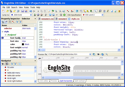 EngInSite CSS Editor