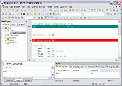 Screenshot of EngInSite Perl Editor Professional 2.4
