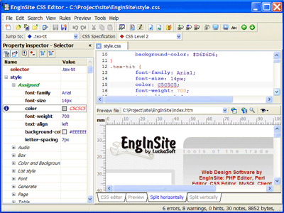 EngInSite CSS Editor 1.2 full