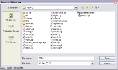 Perl Editor - FTP client